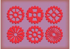 Vectores de la rueda dentada de la bici