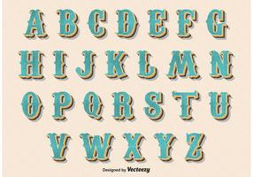 Vintage Retro Style Alphabet vector