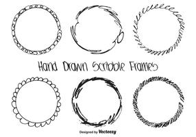 Hand Drawn Scribble Frame Set vector