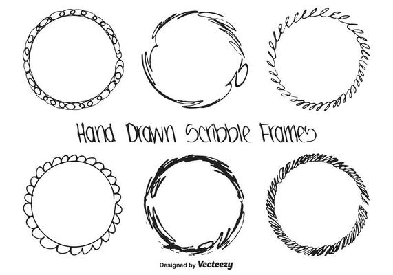 Hand Drawn Scribble Frame Set