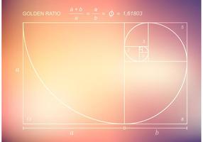 Vector Golden Ratio On Blurred Background