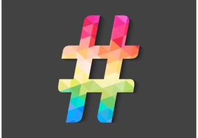 Free Geometric Hashtag Vector Icon