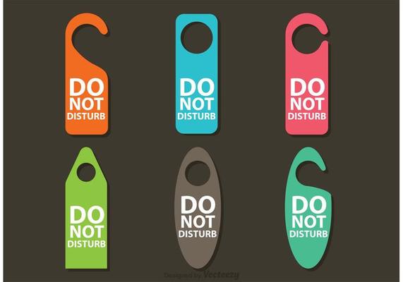 Do Not Disturb Hanger Vectors