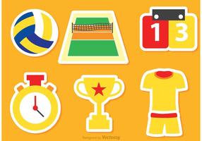 Volleyball Icons Vectors