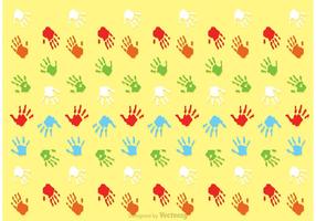 Child Handprint Pattern Vector