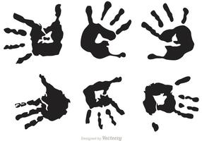 Black Child Handprint Vectors