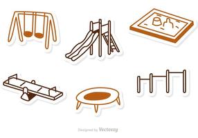 Outline Playground Icon Vector Pack