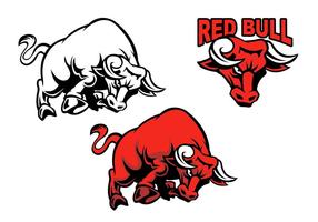 Cartoon angry red bull mascot 20004565 Vector Art at Vecteezy