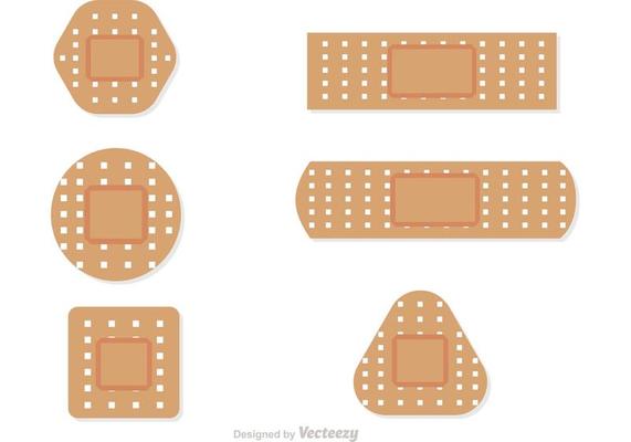 Set Of Bandaids Vectors