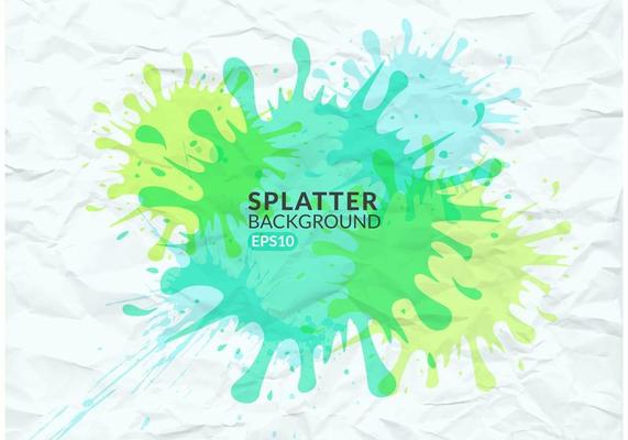 Free Vector Colorful Splatter On Wrinkled Paper