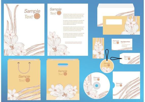 Vanilla Flower Company Profile Template Vector