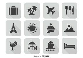 Conjunto de iconos de viaje vector