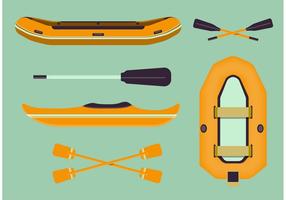 River Rafting Vector Set