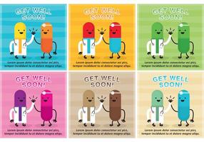 Get Well Soon Card Vectors 