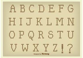 Vector Cross Stitch Style Alphabet