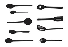 Kitchen accessories. Flipper, strainer, spatula, ladle. Vector design  6730605 Vector Art at Vecteezy