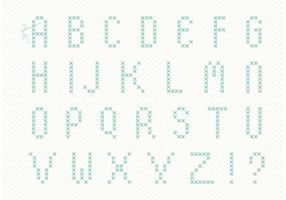 Free Cross Stitch Alphabet Vector