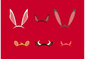 Cute and nice animal ears Royalty Free Vector Image