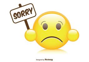 Cute Sorry Smiley Illustration vector