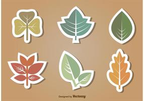 Flat Leaves Vector Icon Set