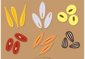 Iconos de vector de semillas