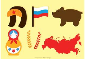 Flat Russian Vector Icons