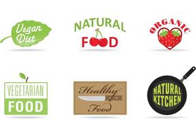 Logos de la dieta y del vector del producto