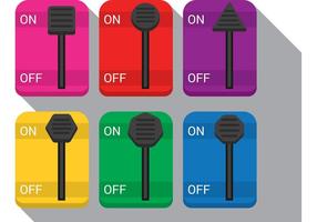 On Off Button Vector Switches 