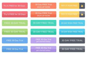 Free 30 Day Free Trial Vector Buttons