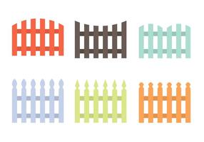 Colorful Picket Fence Vectors