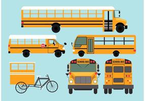 Vectores de autobuses escolares