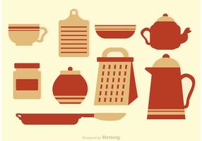 Vintage Kitchen Vector Icons