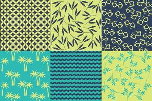 Spring and Summer Beach Pattern Vectors