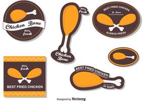 Fried Chicken Vector Labels