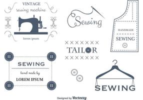 Set of Vector Sewing Labels and Emblems