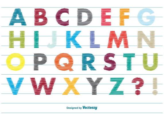 Scribble Style Alphabet