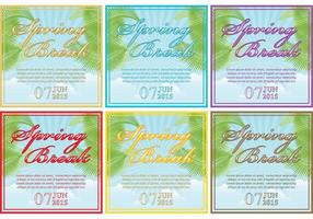 Spring Break Backgrounds vector