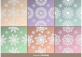 Frozen Snowflakes Patterns vector