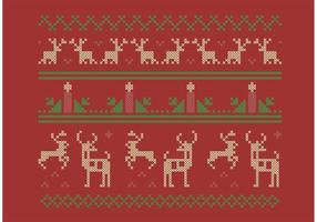 Cross Stitch Christmas Set vector