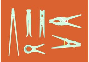 Clothespins Vector Libre