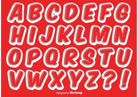 Comic Style Alphabet Set vector