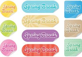 Spring Break Sticker Vectors