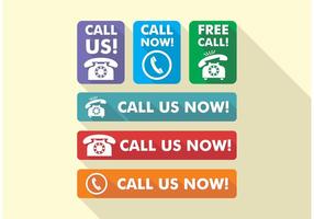 Call Us Now Icons Vector Free