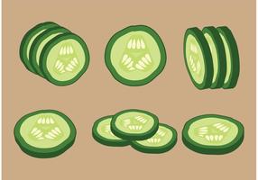 Vector Cucumber Slices