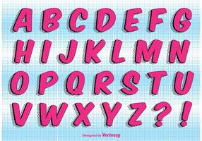 Comic Style Alphabet Set vector