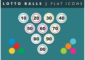 Lotto Balls Numbers Flat Icons Vector Free