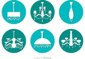 Circular Chandelier Vector Icons