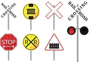 Rail Road Vector Signs