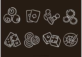 Iconos vectoriales dibujados a mano de juego vector