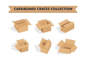Cajas de cartón Colección Vector Libre